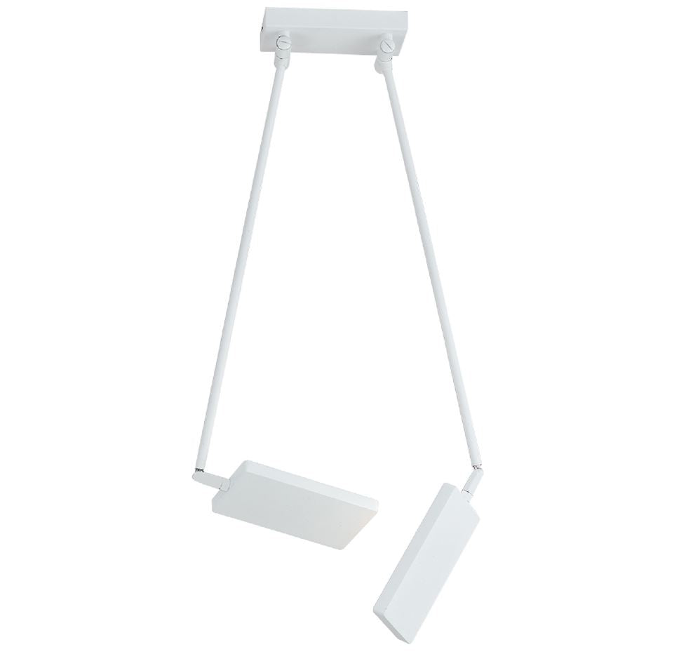 Sospensione LED in alluminio bianco-nero-silver-oro orientabile e regolabile 2x18W 3640LM 3200°k BOOK-PL Sospensione LED in alluminio bianco-nero-silver-oro orientabile e regolabile 2x18W 3640LM 3200°k BOOK-PL